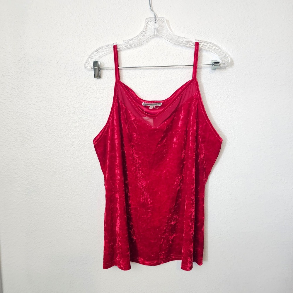 Liquid by Sioni Red Velvet Women's Blouse Women's Size‎ XL